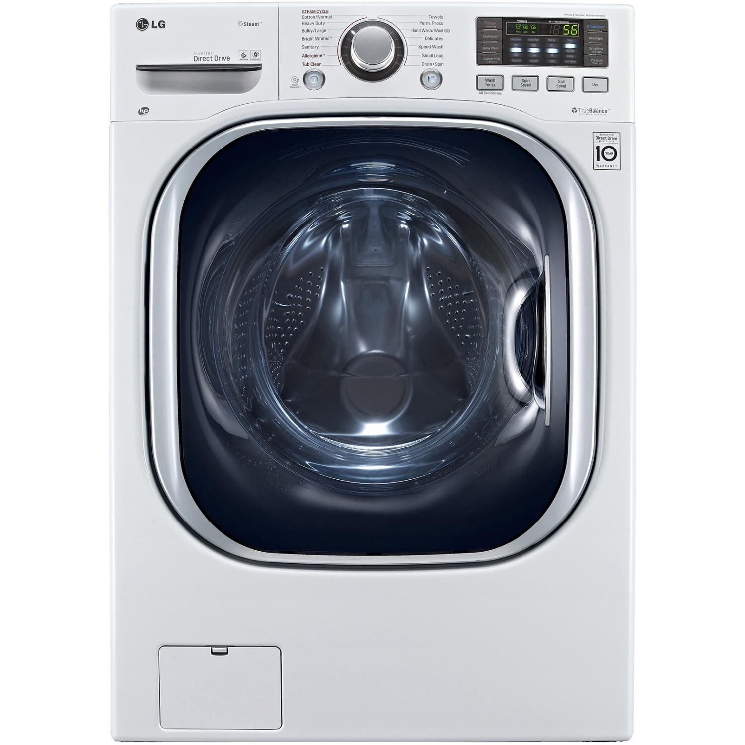 LG WM3997HWA 4.3 Cu. Ft. Front Load Ventless Washer / Dryer White BBQGuys