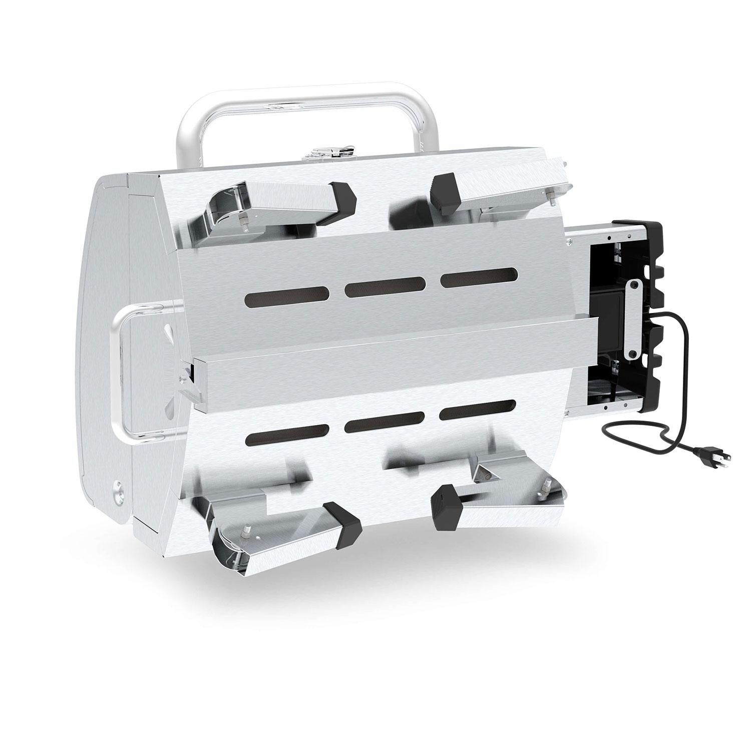 GrillPro 201119 Countertop Electric Tabletop Grill - Rear - Left Angle - White Background thumbnail