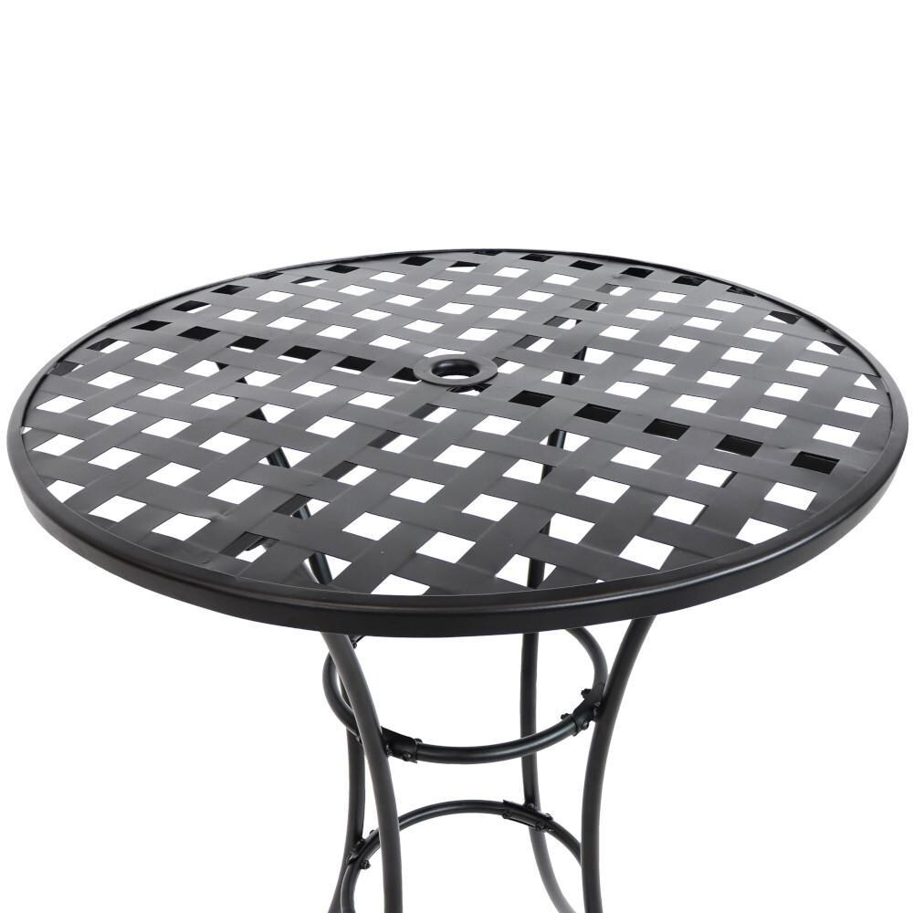 Ultimate Patio Elegant Round Black Wrought Iron Bar Table - Table Top thumbnail
