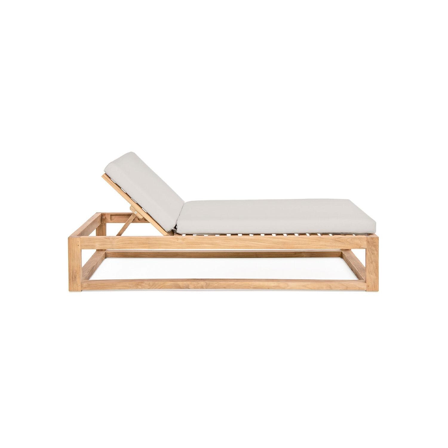 Scape Key Teak Chair Lounge in Silver by Lakeview Outdoor Designs - Side View - White Background thumbnail