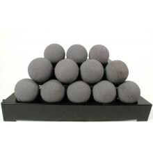 Rasmussen 30-Inch Dark Gray ALTERNA FireBall Set With Vent Free Natural Gas Black Chassis Burner - Variable Flame Remote image