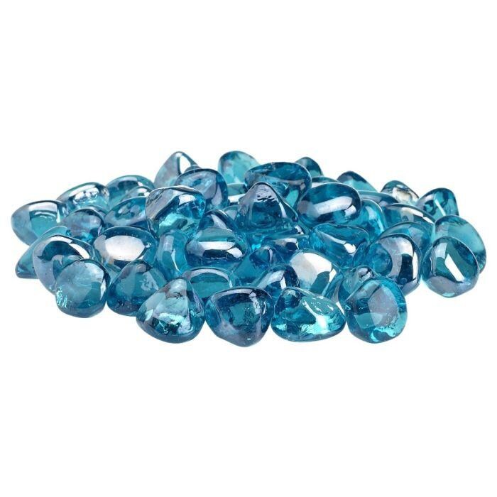 BBQGuys Signature ZIR-PWDBLLST-10 1-Inch Powder Blue Luster Zircon Beads - Glass Pile thumbnail