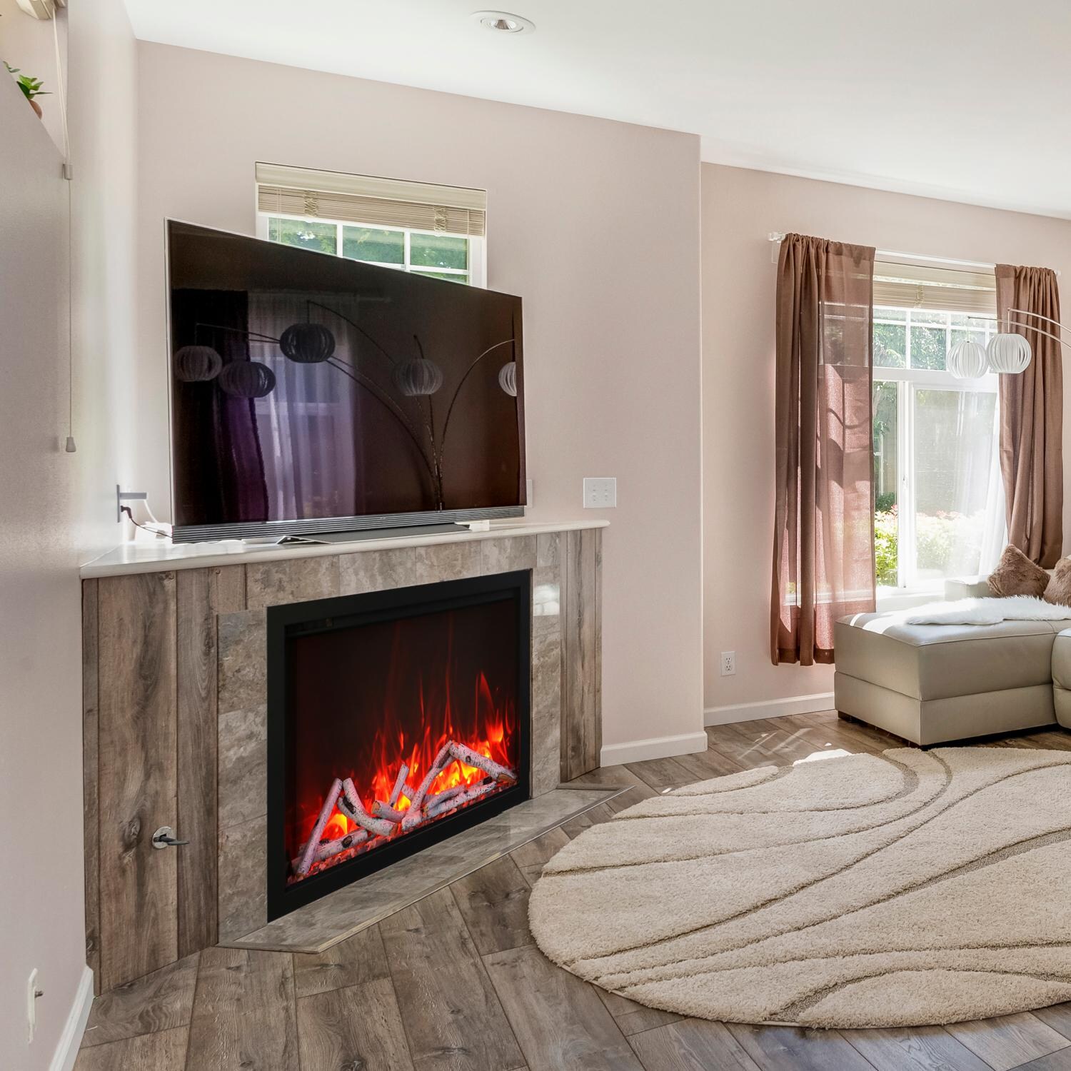 Amantii TRD-44 44-Inch Traditional Series Built-In Electric Fireplace - Lifestyle thumbnail