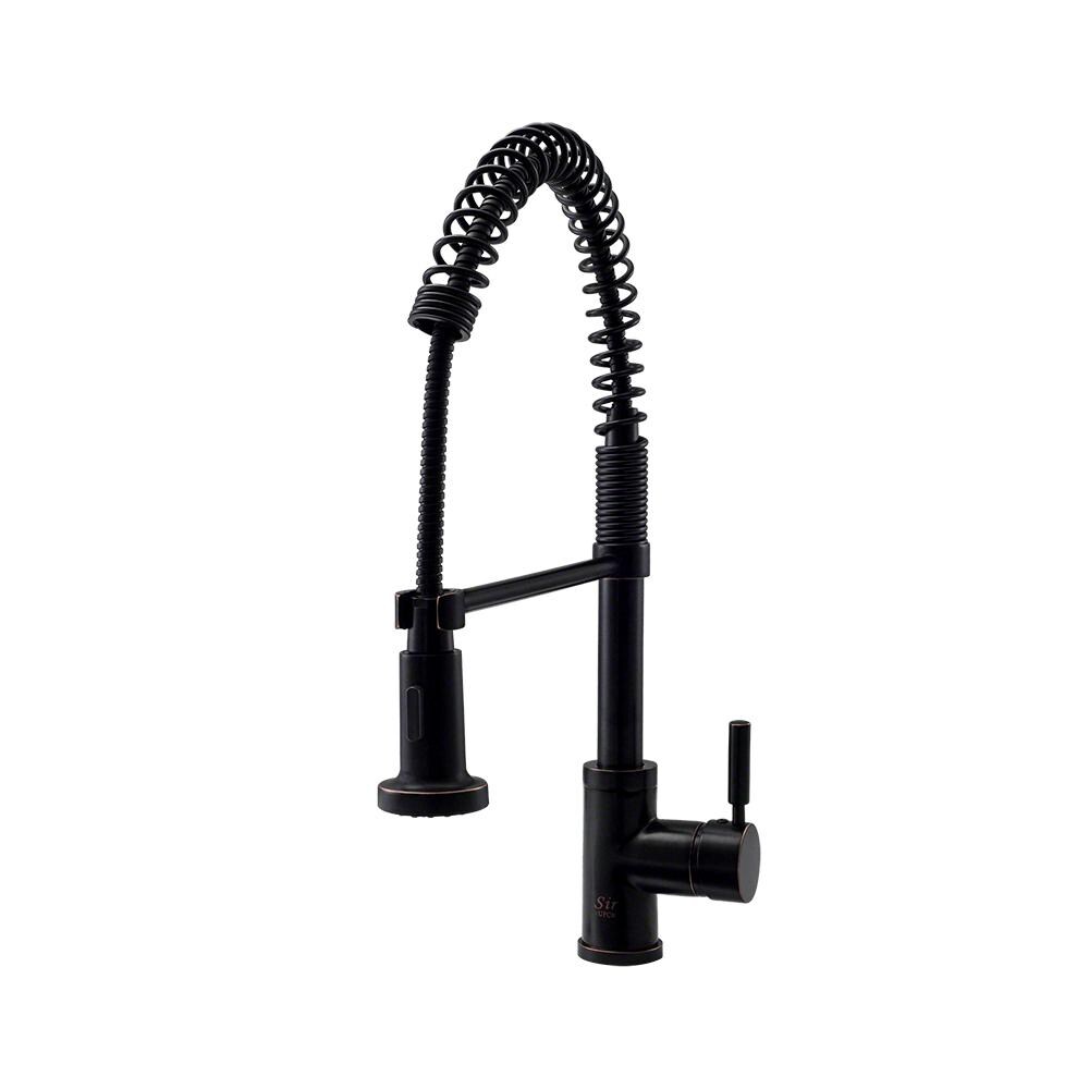 SIR Faucets Single Handle Spring-Spout Faucet - Antique Bronze thumbnail