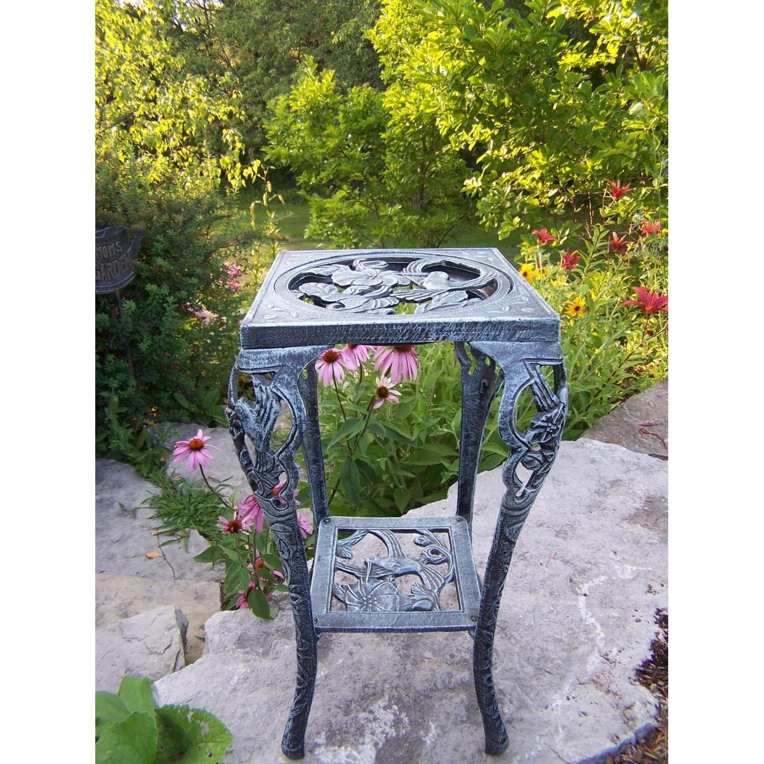Oakland Living Hummingbird Table Plant Stand Verdi Grey Bbq Guys