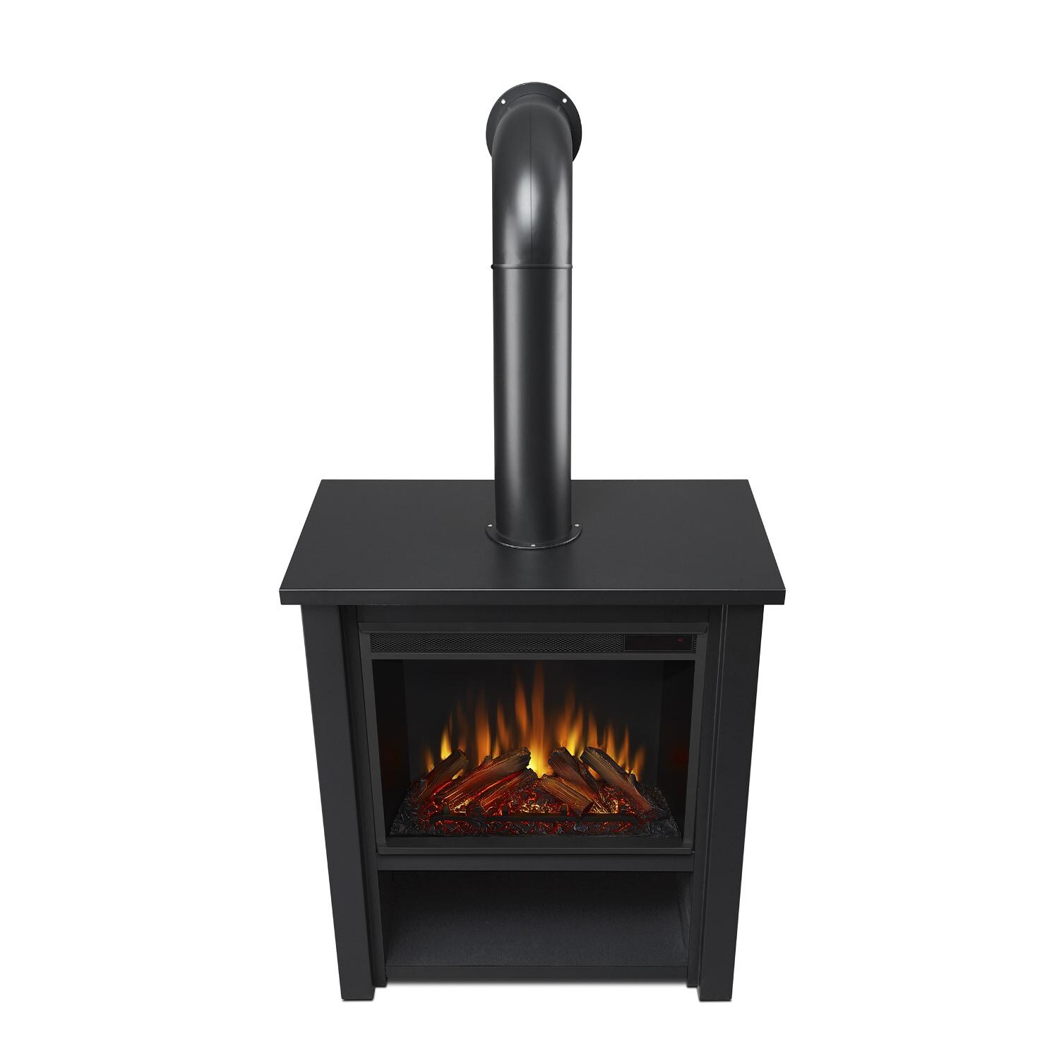 Real Flame 5005E-BK Hollis 32-Inch Electric Fireplace W/ Flue - Black - Top View thumbnail