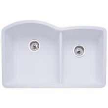 Blanco Diamond 32 X 20 Silgranit II 1-3/4 Double Bowl Undermount Sink - White - 440180
