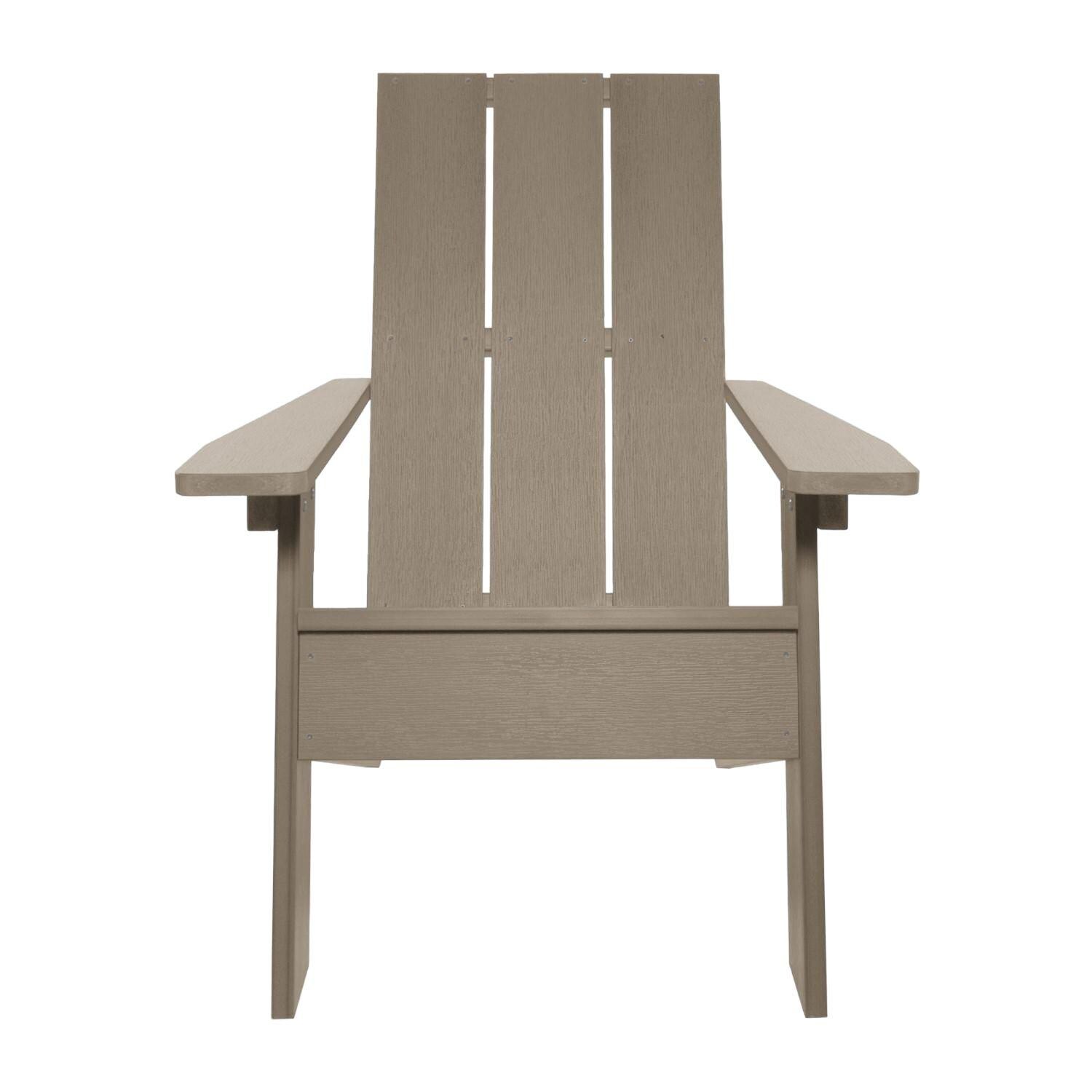 Lakeview Classical Cove Modern Adirondack Chair - Woodland Brown - Front thumbnail