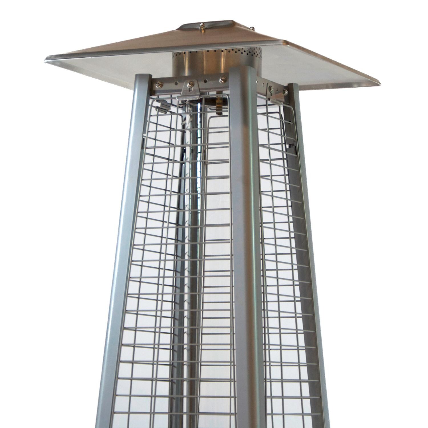 RADtec TF-WBD 89-Inch Tower Flame Patio Heater - Dark Brown Wicker - Top View thumbnail