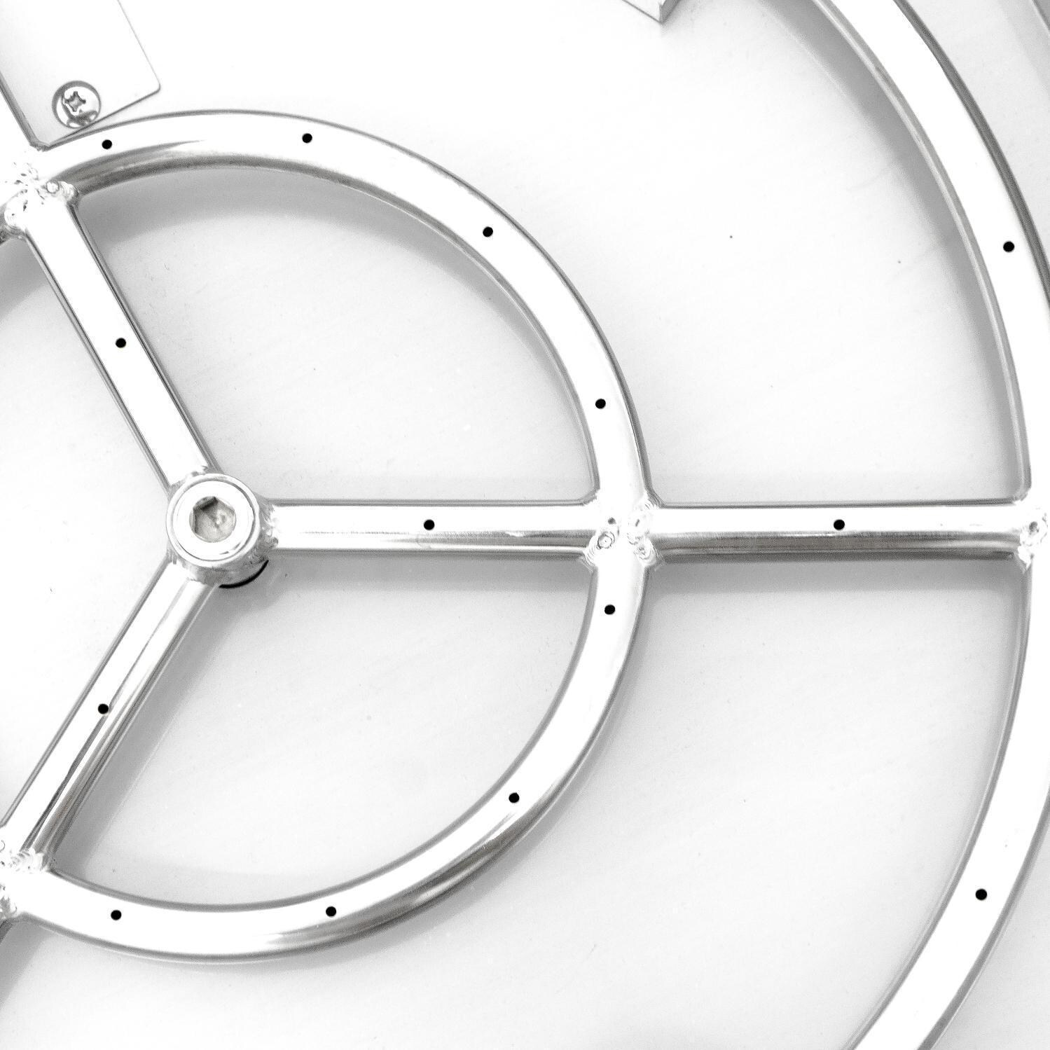 BBQGuys Signature Series Westfalen 24-Inch Square High-Rise Natural Gas Fire Bowl - Oil Rubbed Bronze - Burner Detail thumbnail