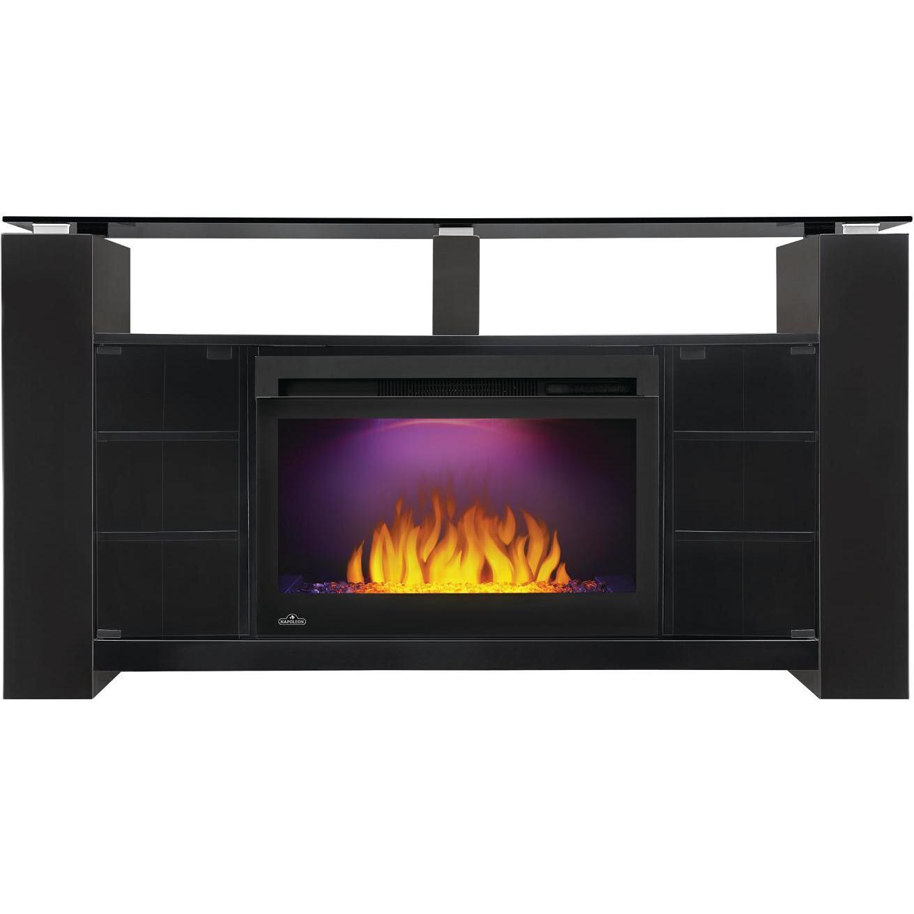 Napoleon NEFP27-1015B 60-inch Foley Electric Fireplace Media Console - Glossy Black - Mixed LED thumbnail