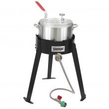 Bayou Classic Stoves Aluminum Fish Cooker With High Pressure Outdoor Propane Gas Stove