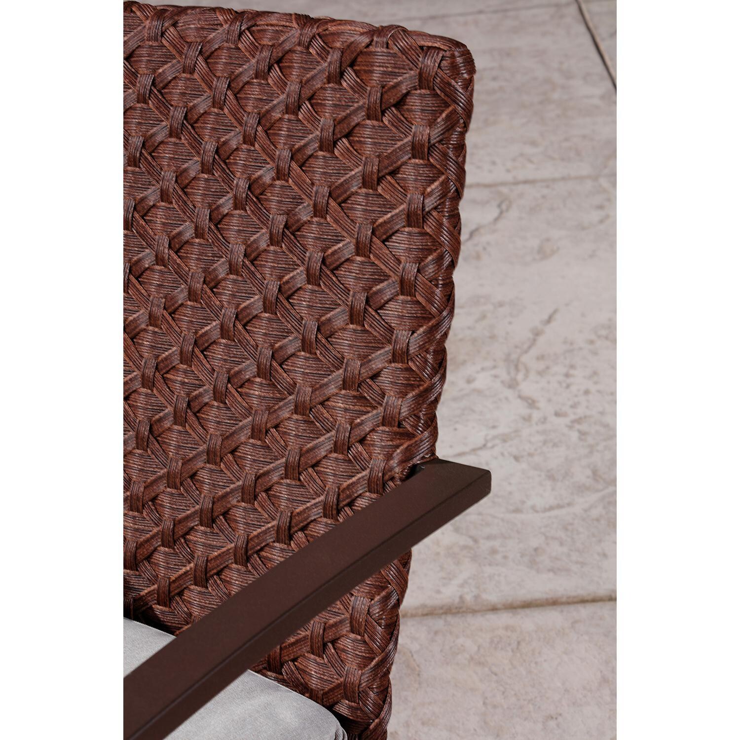 Lakeview Outdoor Designs Bay St. Louis 7 Piece Wicker & Aluminum Patio Dining Set - Patio Dining Chair Armrest Detail thumbnail