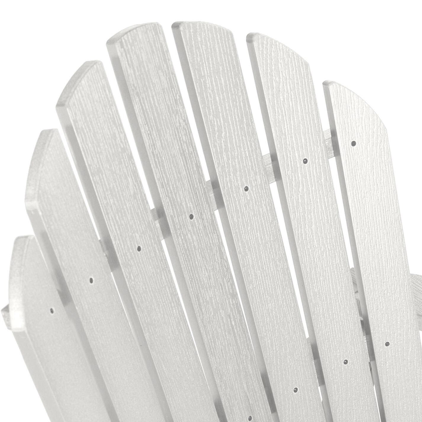 Lakeview Dream Bay Folding & Reclining Adirondack Chair - White - Back - Detail thumbnail