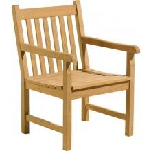 Classic Natural Shorea Patio Dining Arm Chair By Oxford Garden image