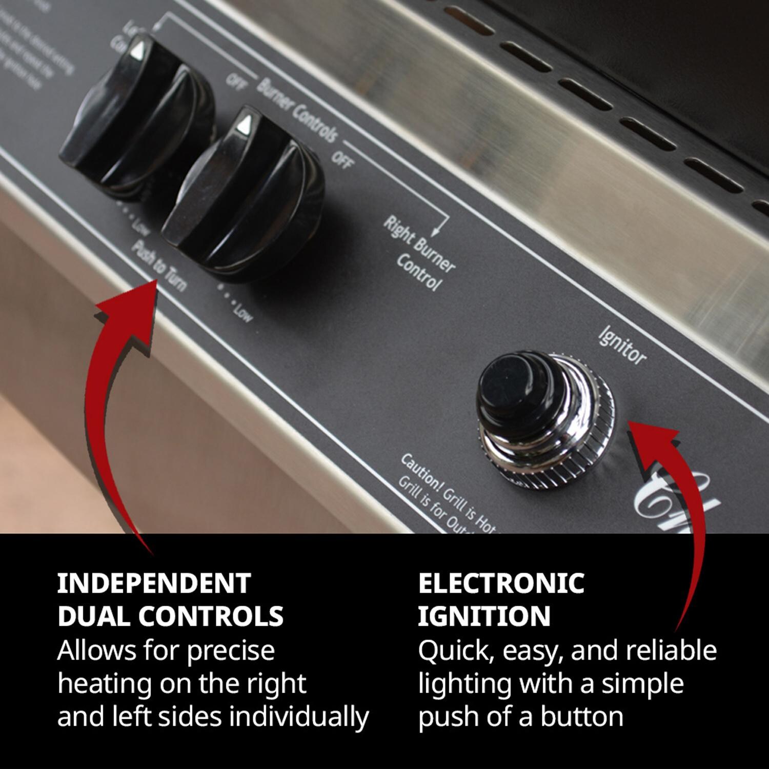 Charmglow Apex Propane Grill - Stainless Steel - CHRM40SS-P - Control Panel - Detail thumbnail