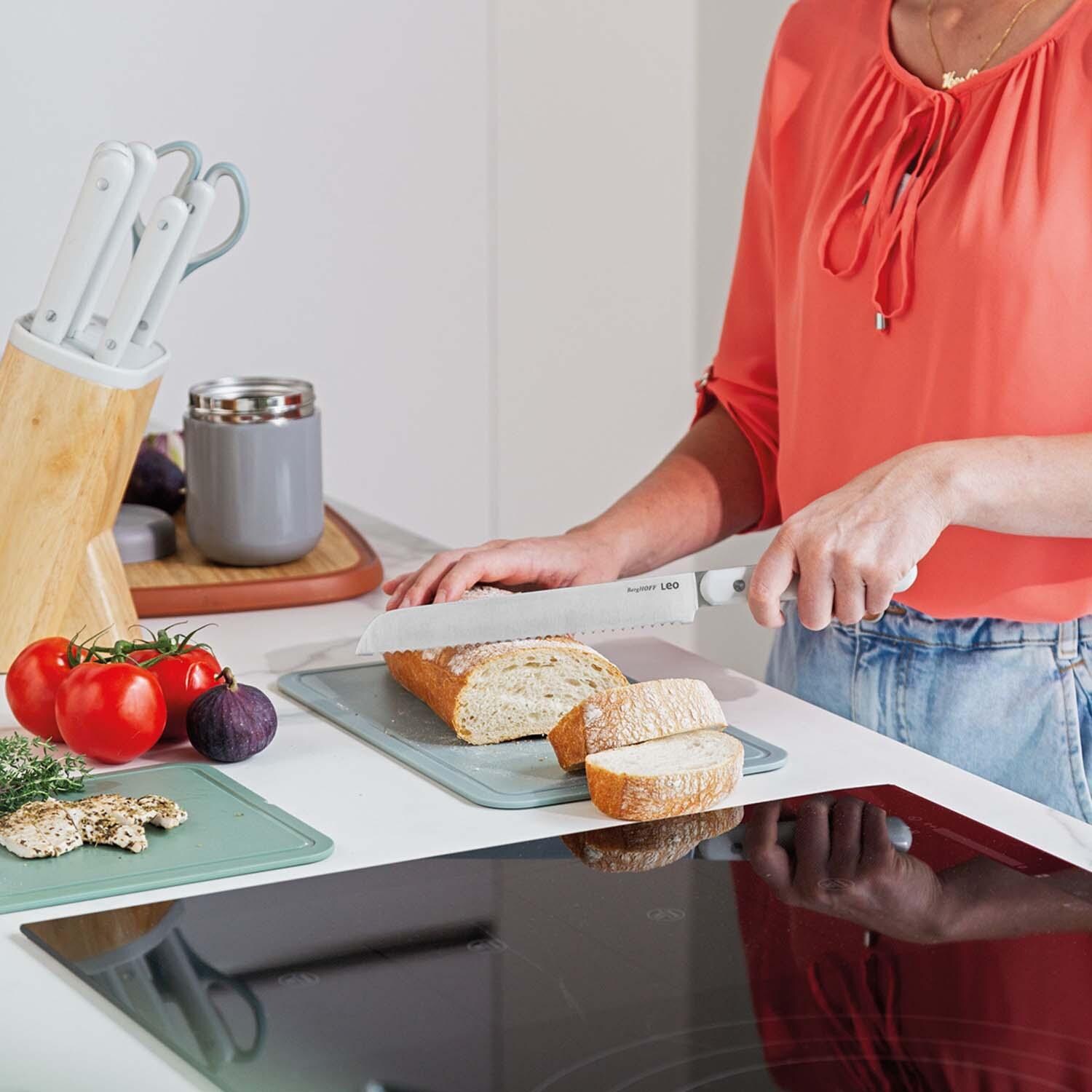 BergHOFF Leo Glints 3 Pc Cutlery Set w/ Stainless Steel Blades - Spirit - Bread Knife - Lifestyle thumbnail