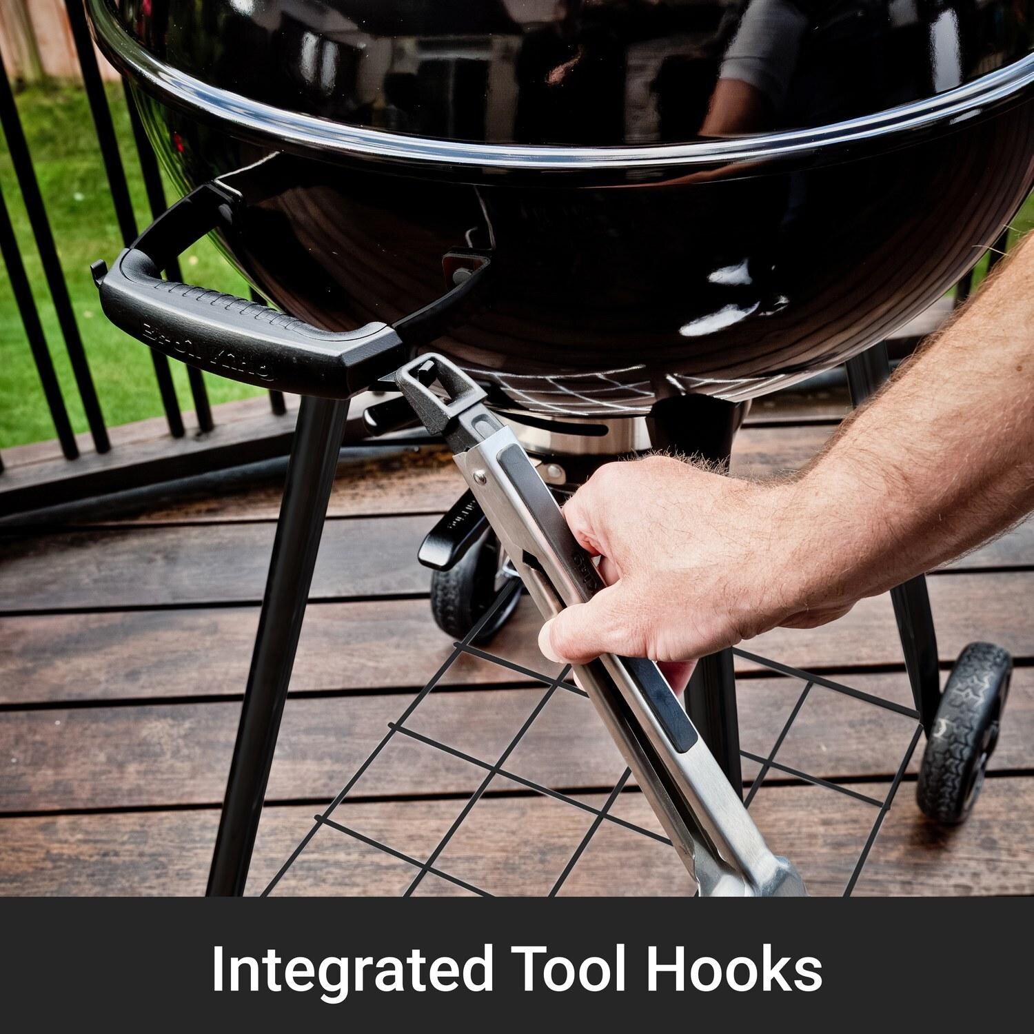 Broil King 400010 Kettle 18 1/2-in Charcoal Grill - Black - Integrated Tool Hooks - Detail thumbnail