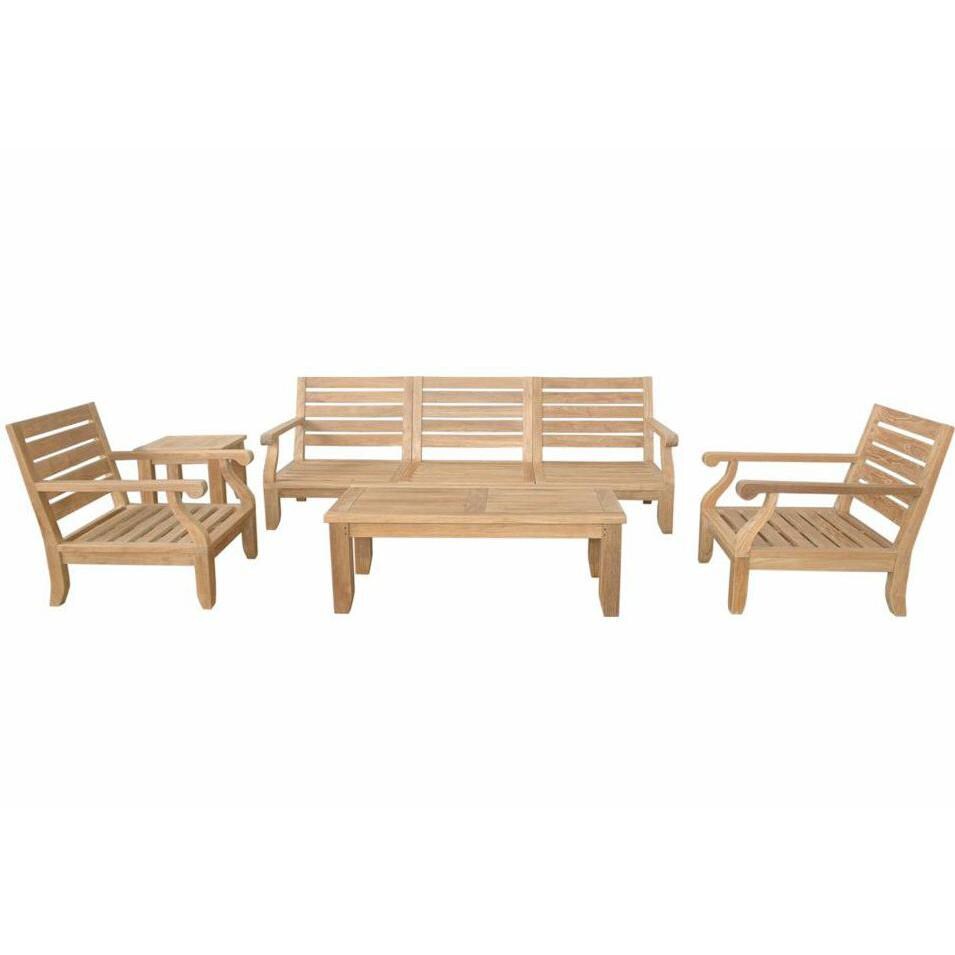 Anderson Teak Riviera Luxe Teak 5-Person Patio Deep Seating Set