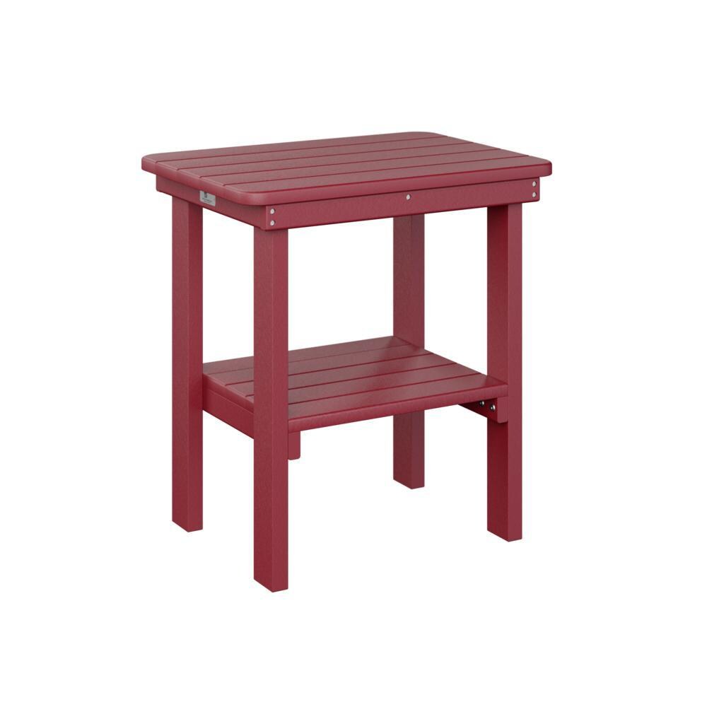 Recycled Plastic End Table in Scarlet Red by Berlin Gardens