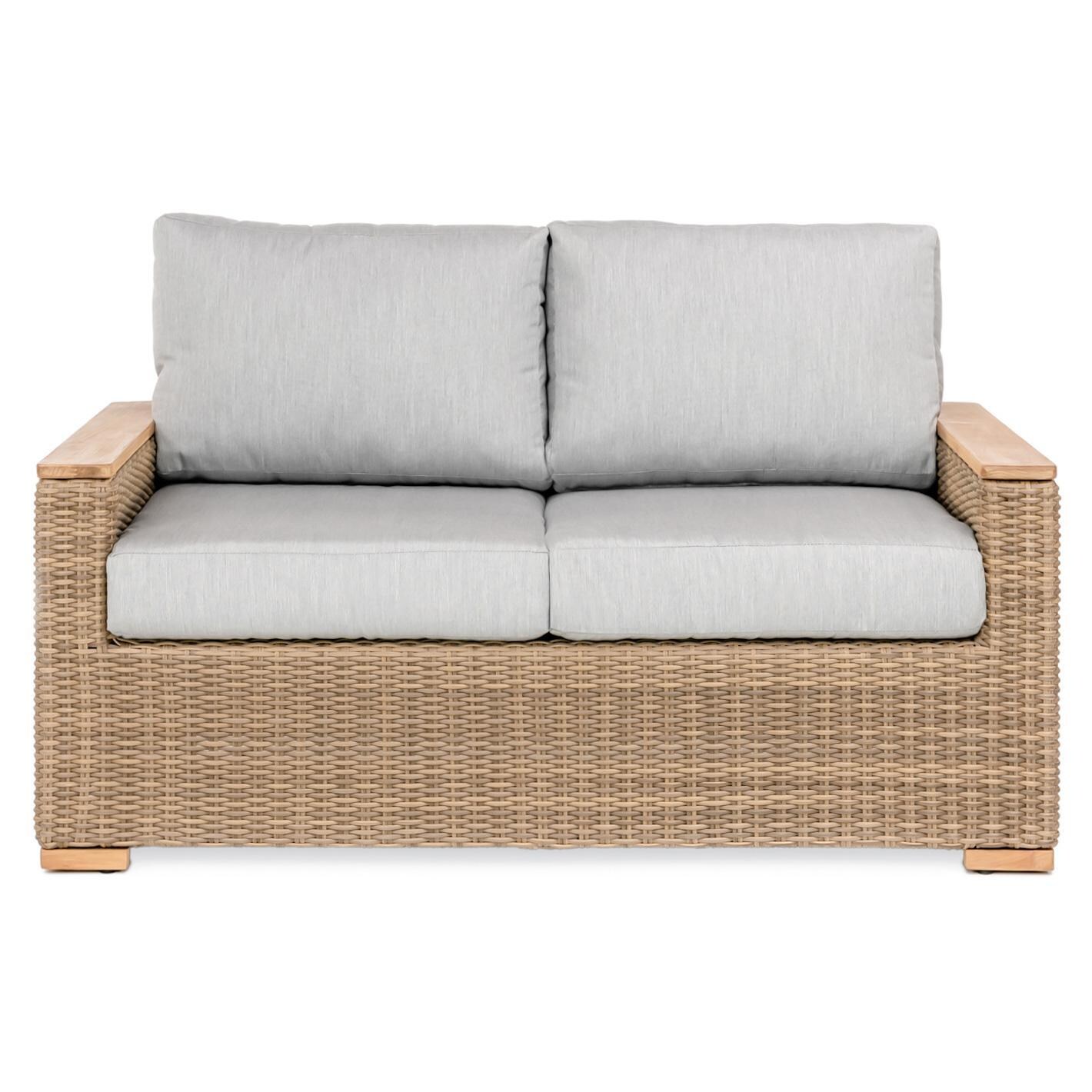 Teak + Table Havana Loveseat in Granite - White Background thumbnail
