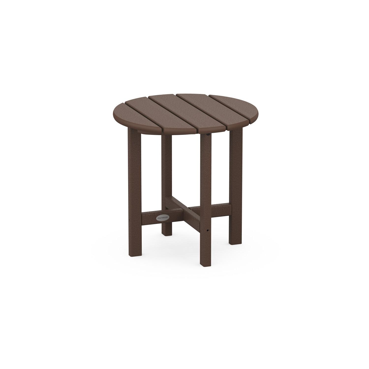 POLYWOOD PWS498-1-MA Nautical 3-Piece Adirondack Set - Round Side Table thumbnail