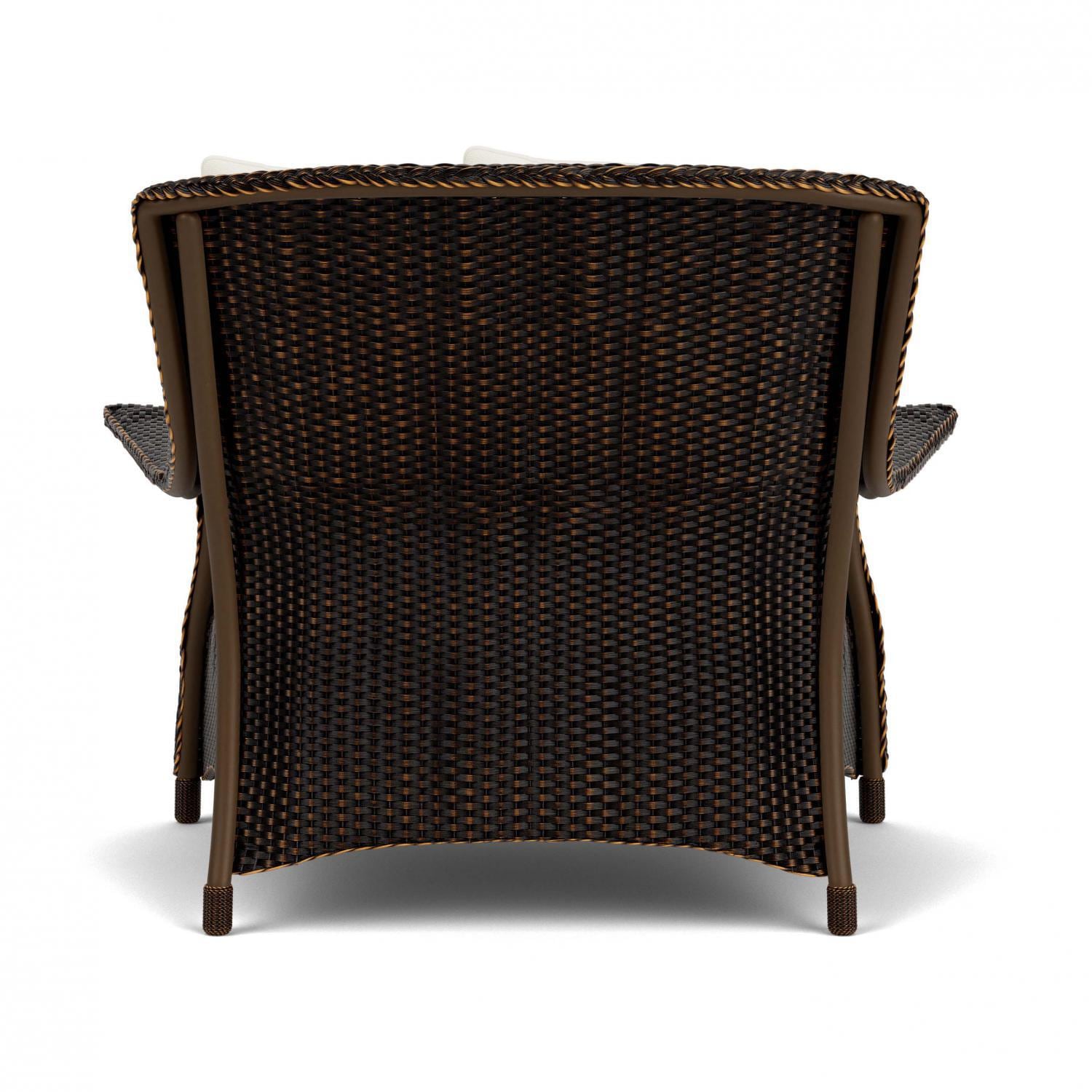 Lloyd Flanders Mandalay Chair and a Half in MInk Finish with Sailcloth Salt Fabric - Back thumbnail