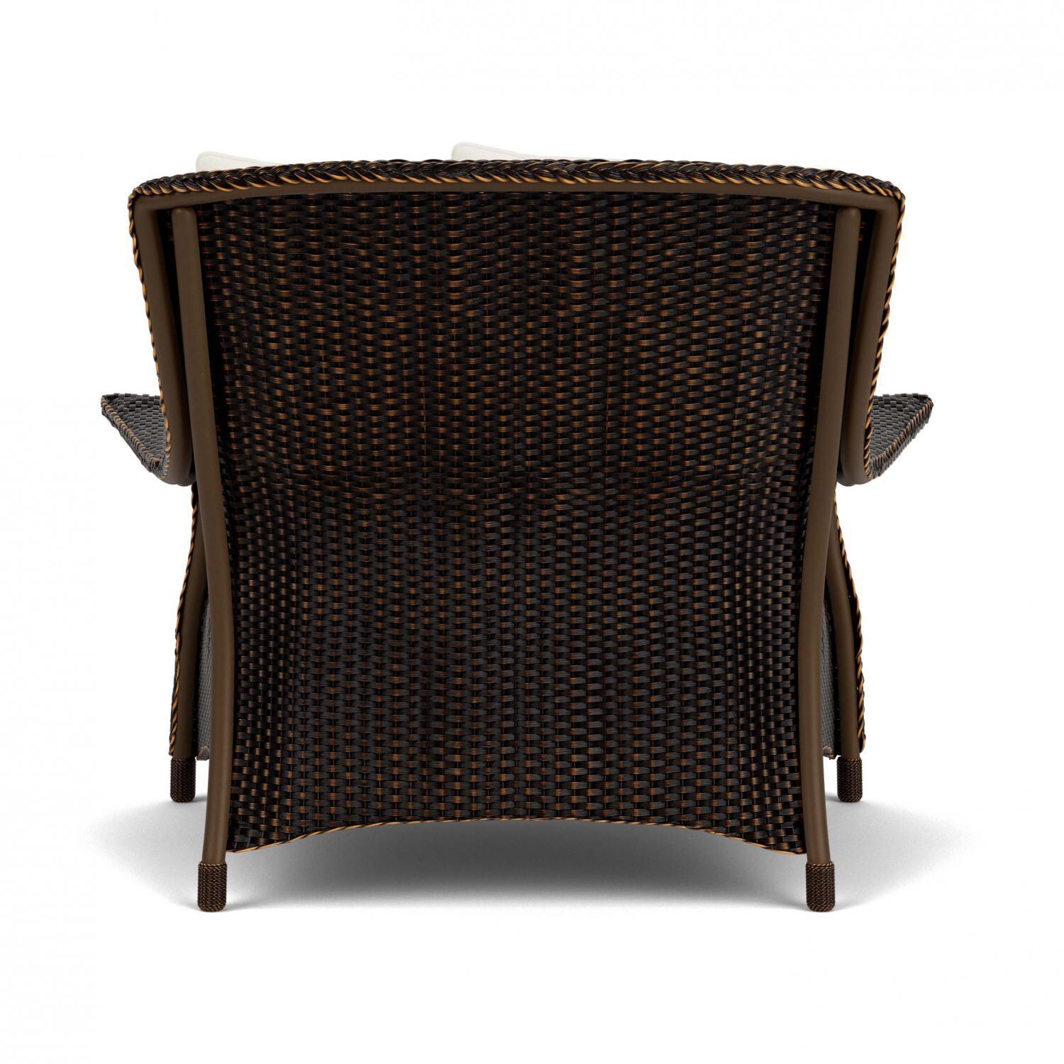 Lloyd Flanders Mandalay Chair and a Half in MInk Finish with Sailcloth Salt Fabric - Back thumbnail