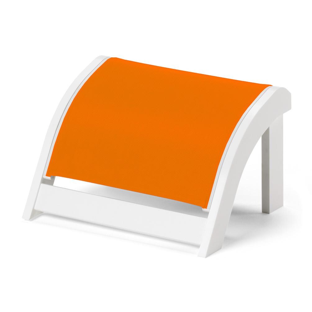 Adirondack MGP Adirondack Ottoman in Textured Snow/Tangerine by Telescope Casual