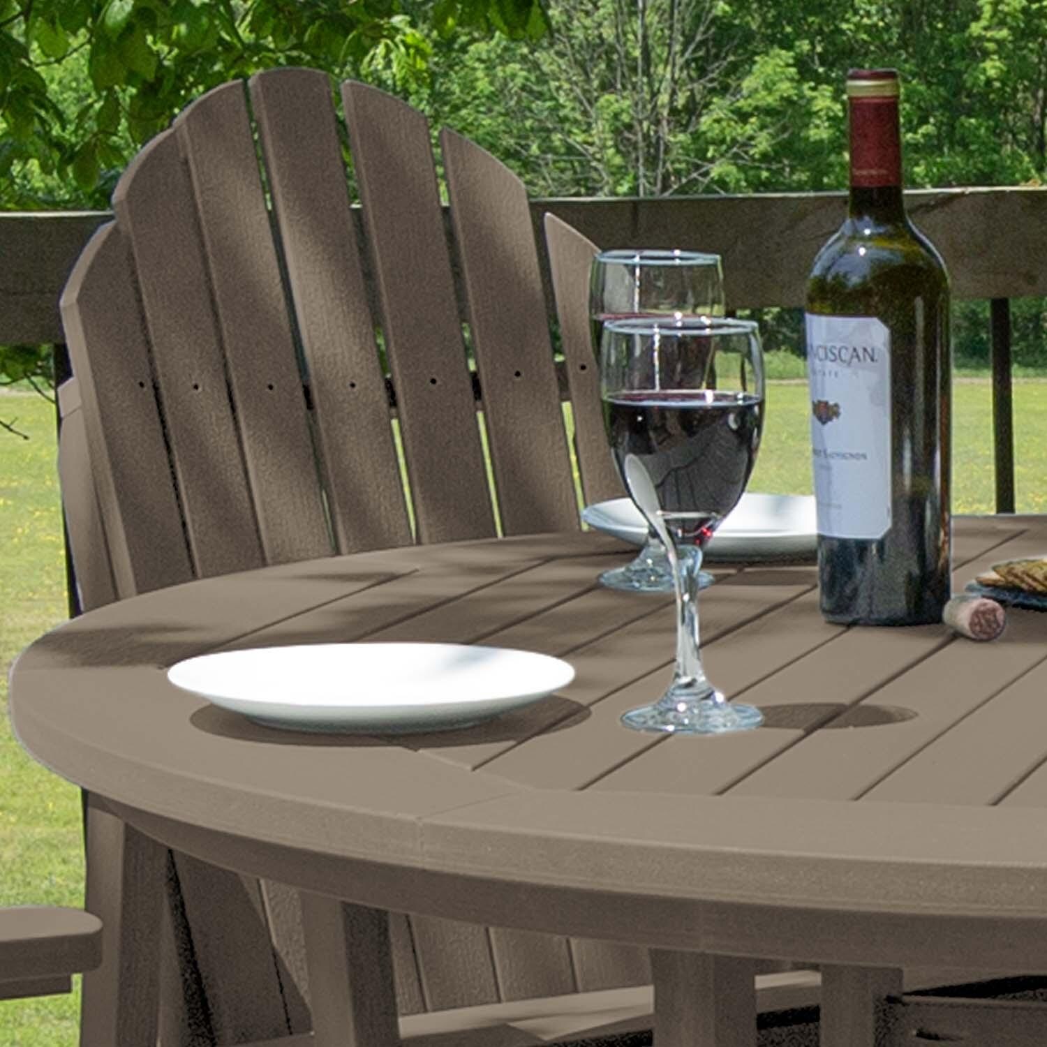 Dream Bay 5 Pc Set Recycled Plastic Counter Height Dining Set In Woodland Brown By Lakeview - Detail thumbnail