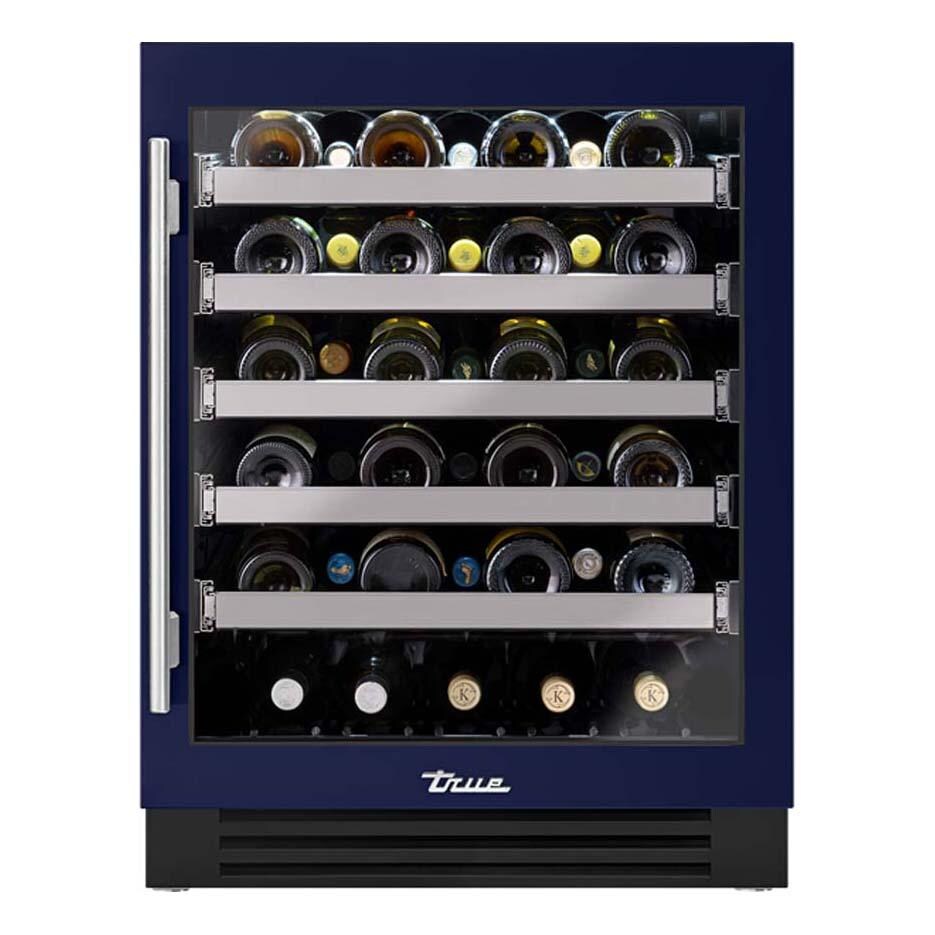 True ADA Height 24 Inch 40 Bottle Right Hinge Glass Door Outdoor Wine Cabinet - Cobalt w/ Stainless Steel Handle - TUWADA-24-RG-A~078-H04