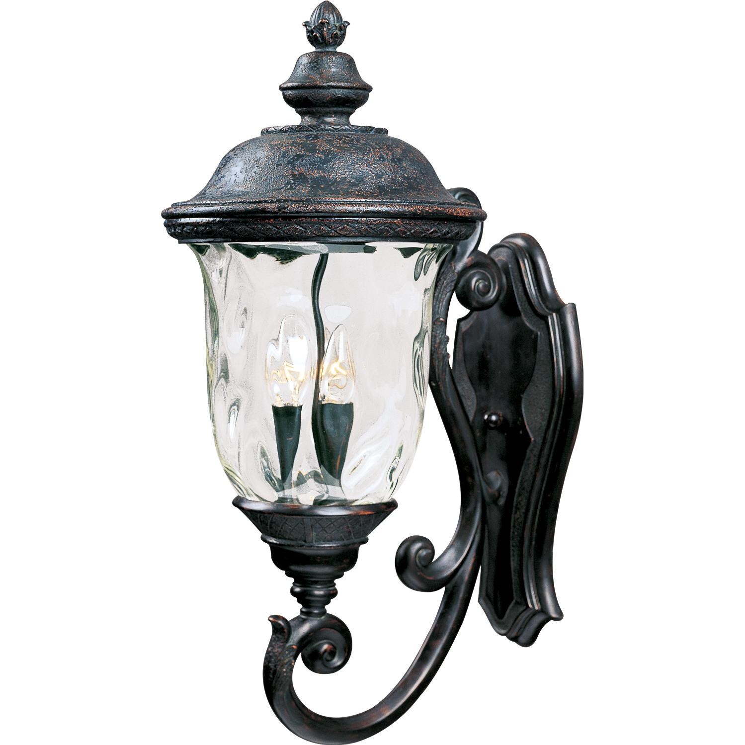 Maxim Carriage House VX Three Light 26-Inch Outdoor Wall Light - Oriental Bronze - 40424WGOB