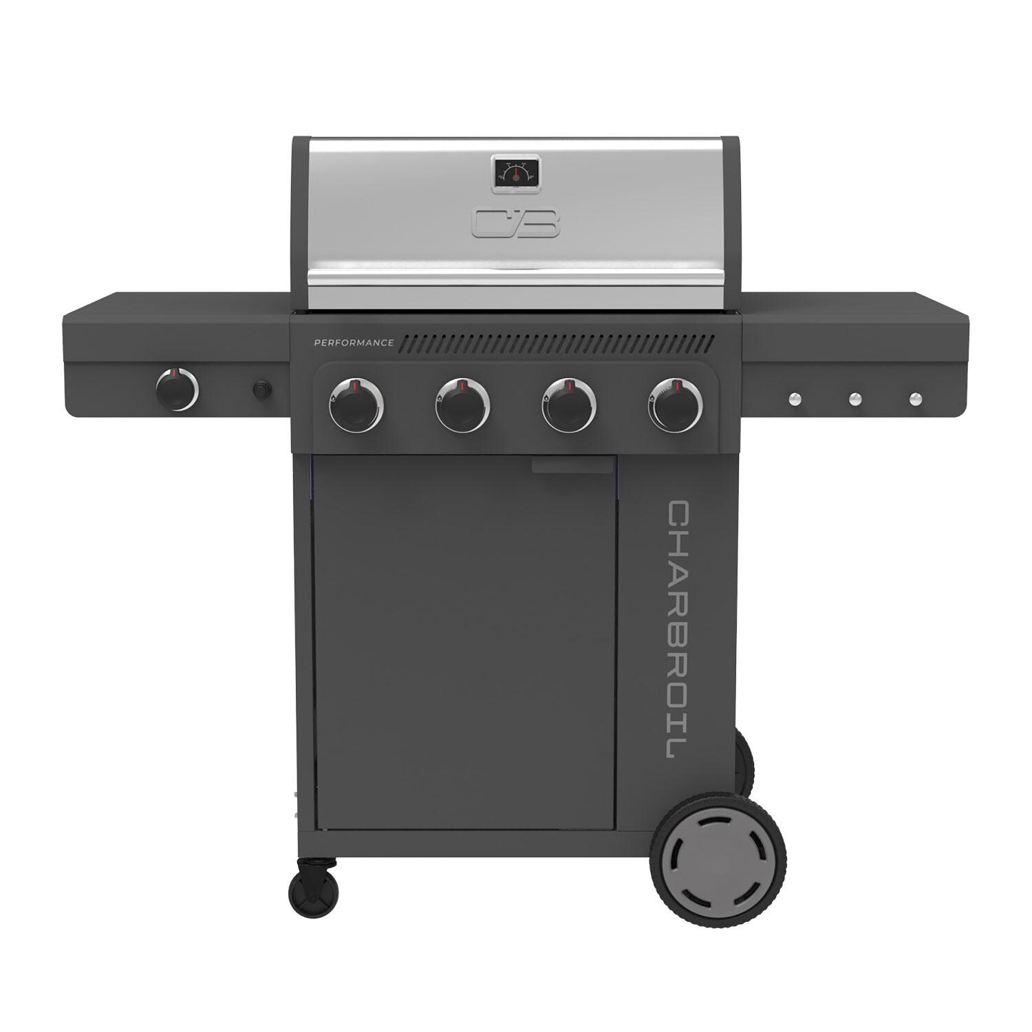 Charbroil Performance Series 4 Burner Gas Grill Cabinet w/ Side Burner - Grey - 463348625