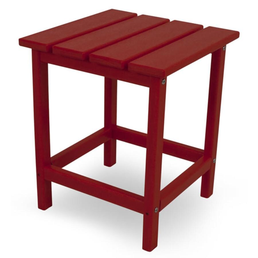 POLYWOOD ECT18SR Long Island 18 Inch Side Table in - Sunset Red thumbnail