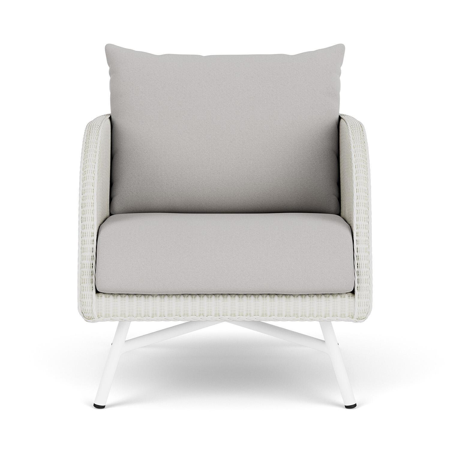 Lloyd Flanders Essence Lounge Chair W/Tundra Dove Fabric - Matte White Finish thumbnail