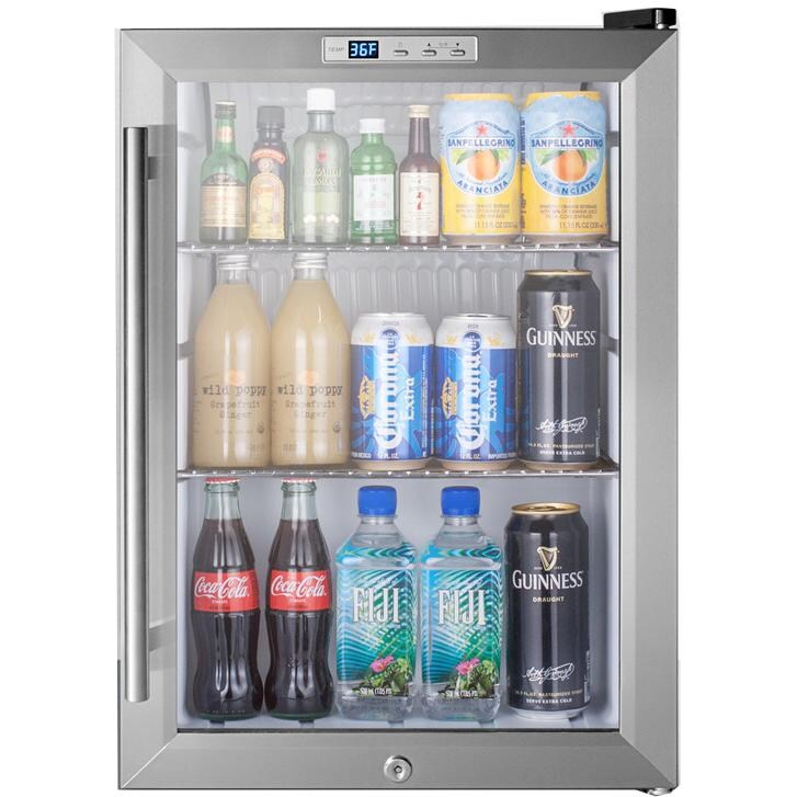 Summit Commercial 2.5 Cu. Ft. Freestanding Beverage Center - SCR312LCSS - Alternate Stocked View thumbnail