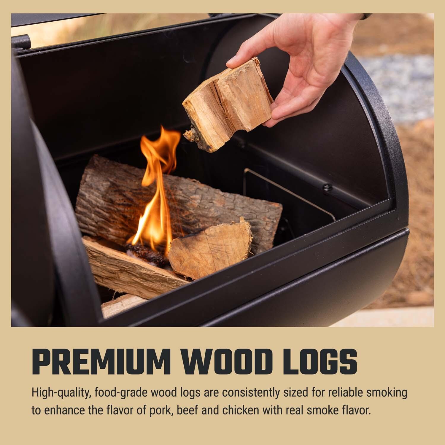 Oklahoma Joe's Natural Hickory Wood Splits - 0.65 Cu. Ft. - Premium Wood Logs - Detail thumbnail