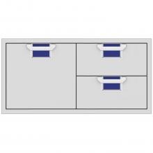 Aspire By Hestan 42-Inch Double Drawer And Single Storage Door Combo - Prince - AESDR42-BU image