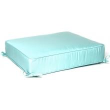 Sunbrella Canvas Glacier Large Outdoor Replacement Ottoman Cushion W/ Piping By BBQGuys image