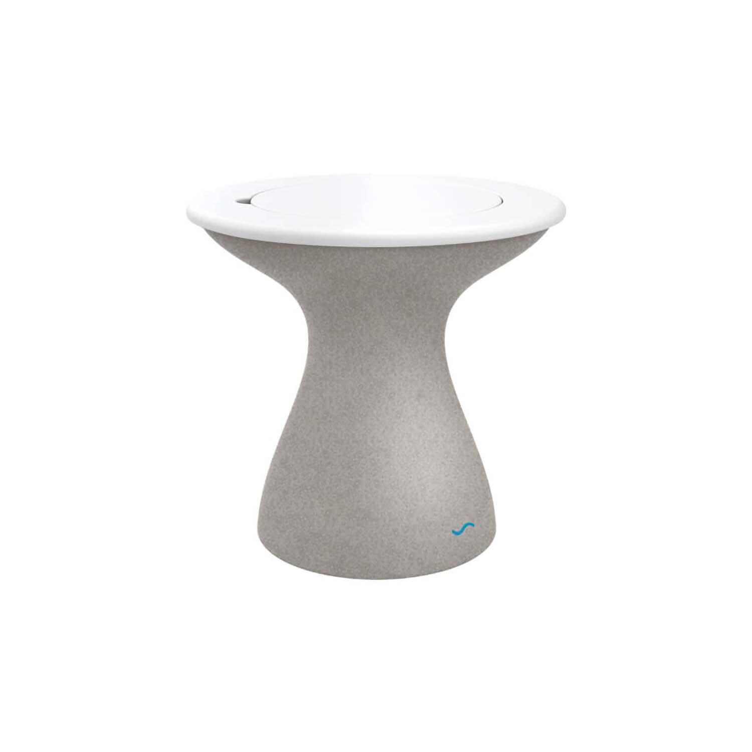 Ledge Lounger Autograph Tall Ice Bin Side Table - Sandstone W/White Lid - White Background thumbnail
