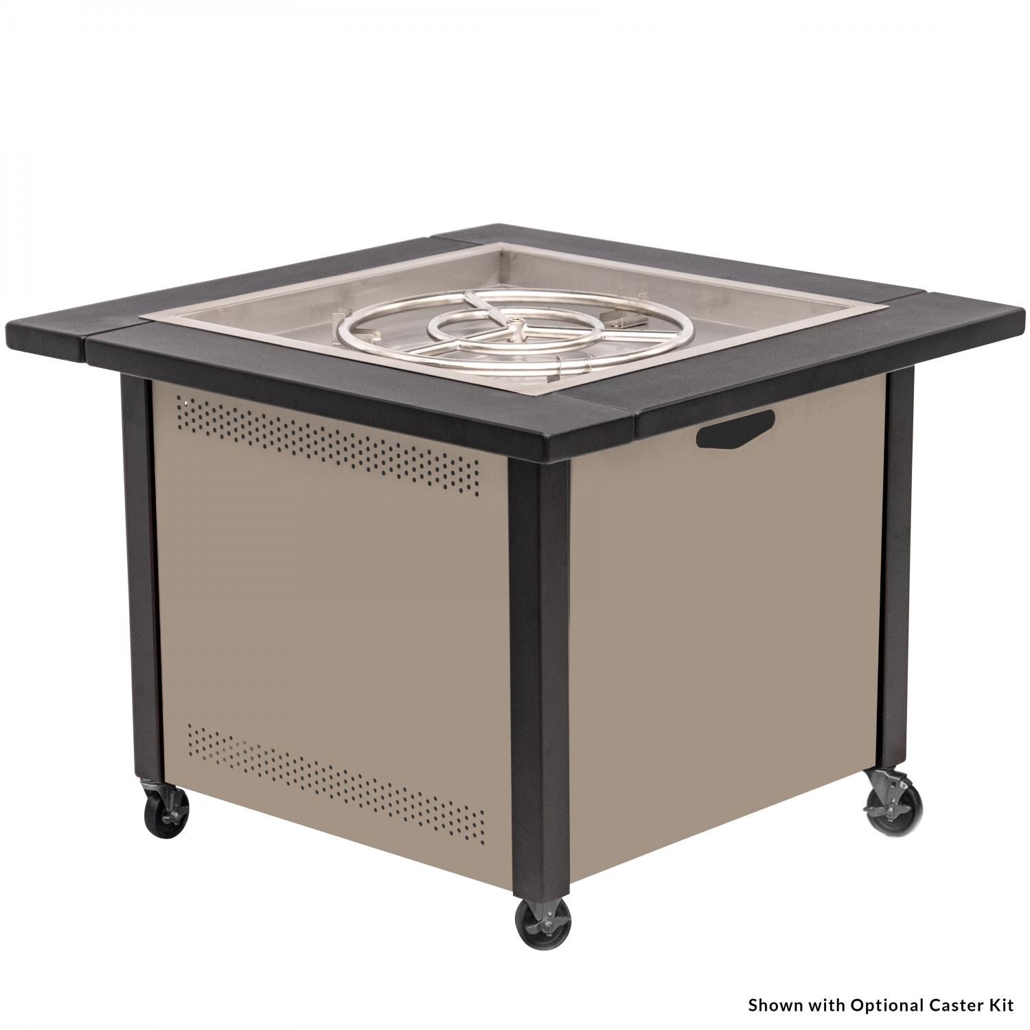 Lakeview Outdoor Designs Challenger 36-Inch Fire Pit Table - Shown w/ Optional Caster Kit thumbnail