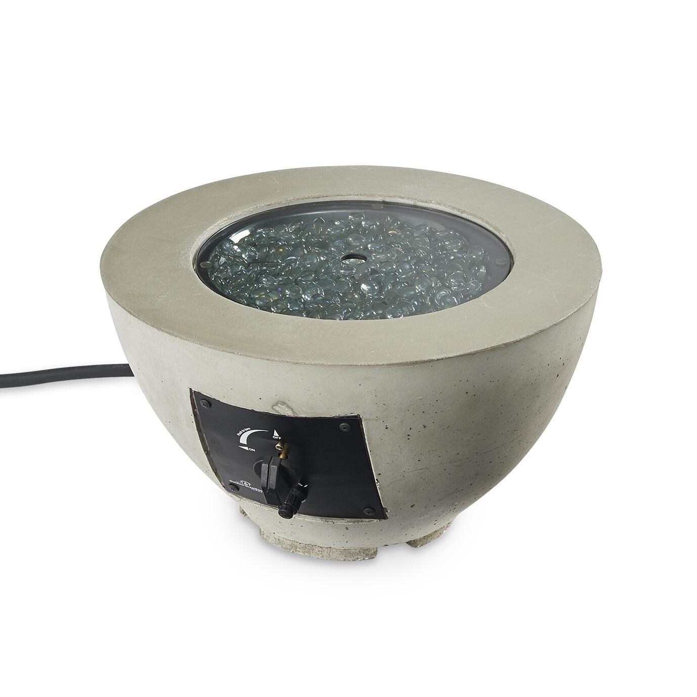 The Outdoor GreatRoom Company Cove 12-Inch Round Gas Fire Pit Bowl - Includes grey glass burner cover thumbnail