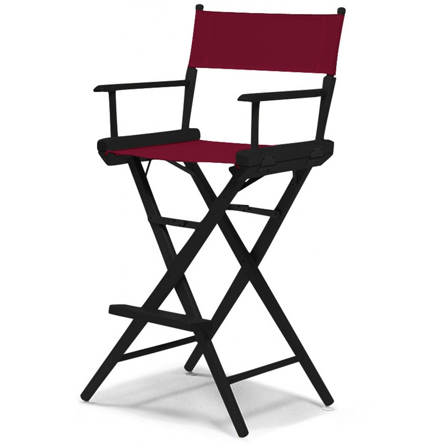 World Famous Bar Height Director Chair By Telescope Casual - Black/Burgundy