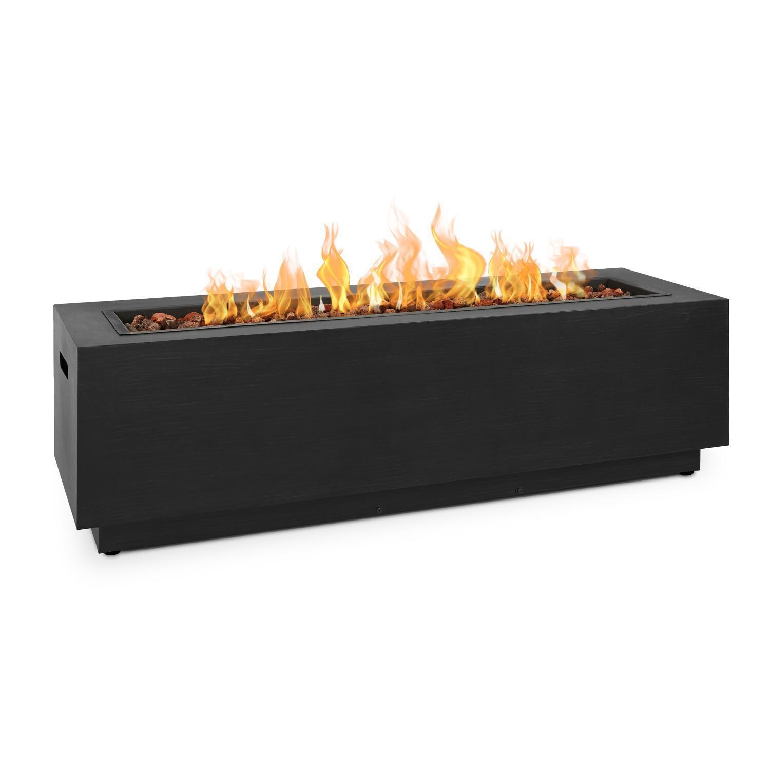 Lakeview Outdoor Designs SC-CT0003LP-SW4 Du Monde Rectangular Gray Fire Table - Side View thumbnail