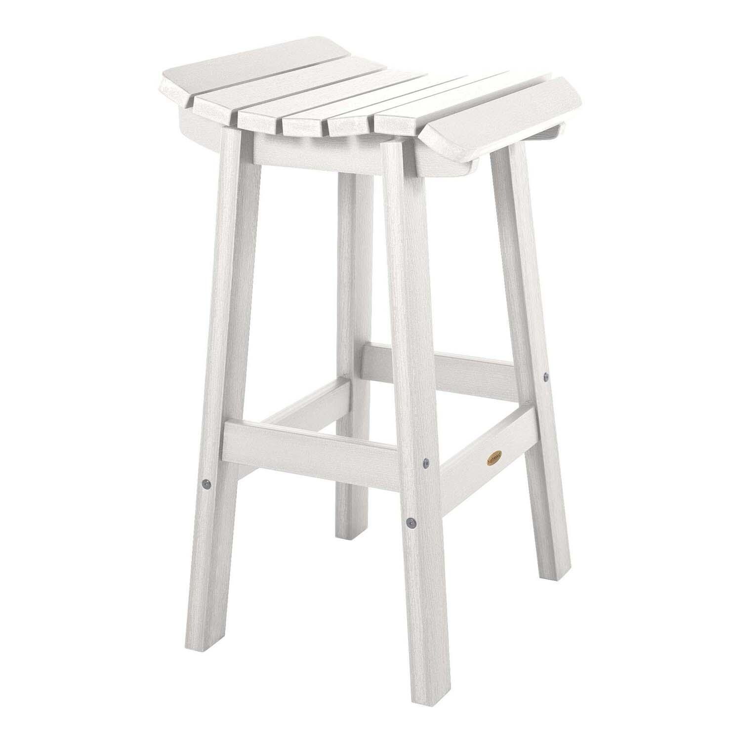 Costa Brook Polyresin Bar Stool in White By Lakeview Outdoor Designs - White Background thumbnail