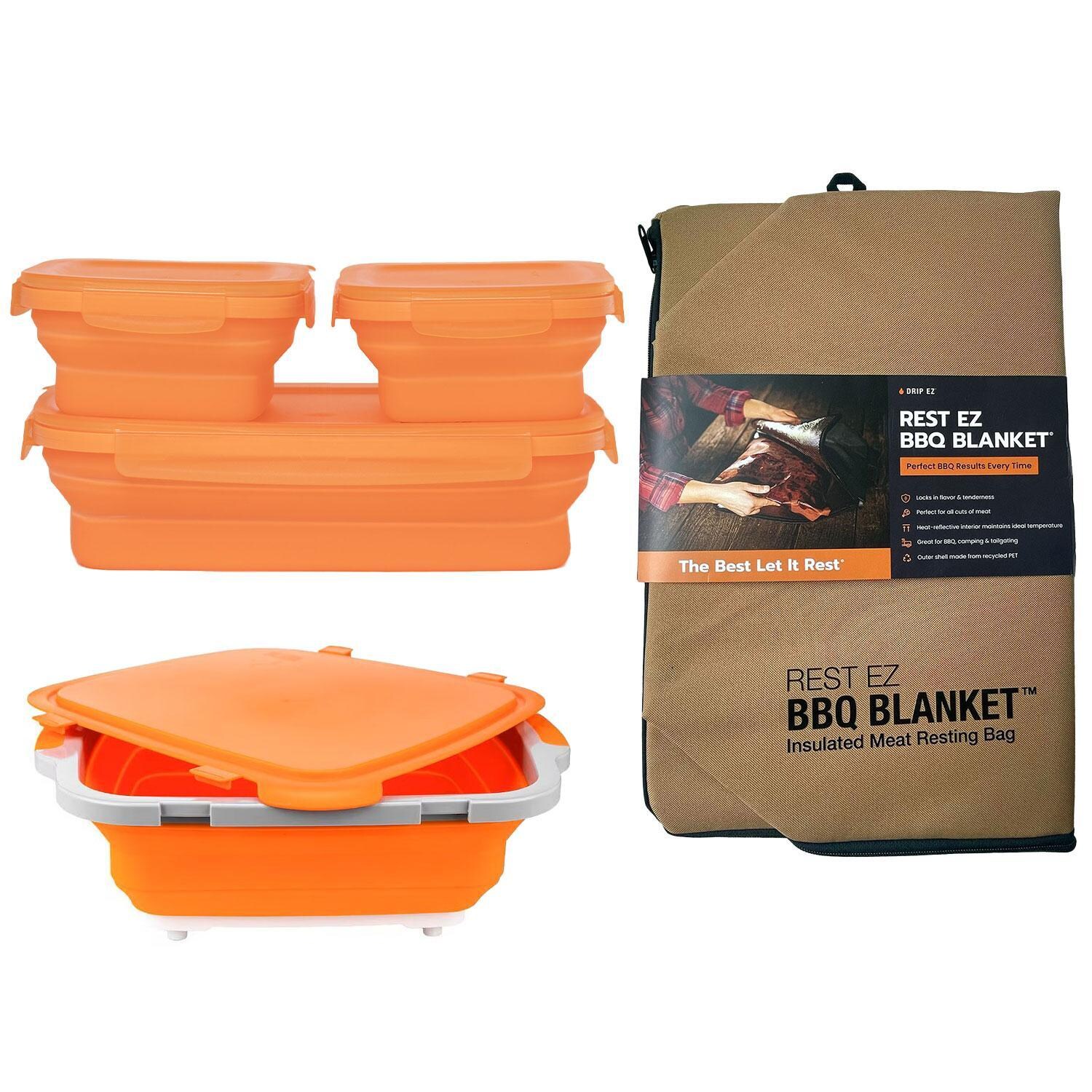 Drip EZ V2 Prep, Rest & Storage Bundle - XL Classic Orange/Khaki - Components - White Background thumbnail