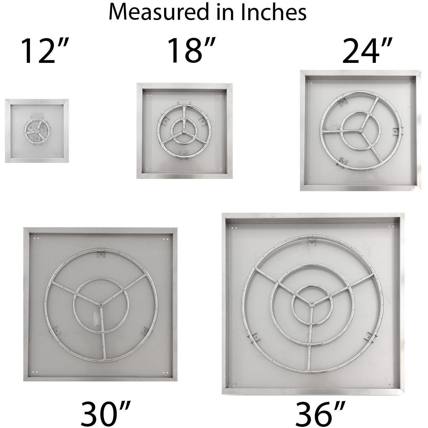 BBQGuys Signature Series Square Natural Gas Drop-In Pan With Ring Burner Sizes thumbnail