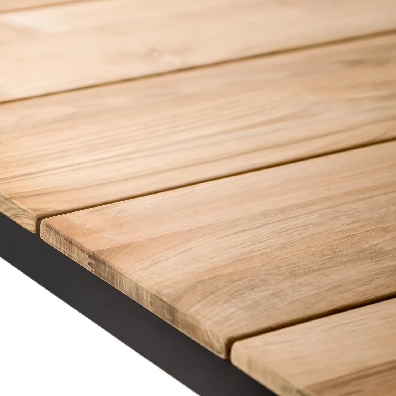 Teak + Table Barbados 51 Inch Backless Bench in Asteroid - Closeup - Detail thumbnail