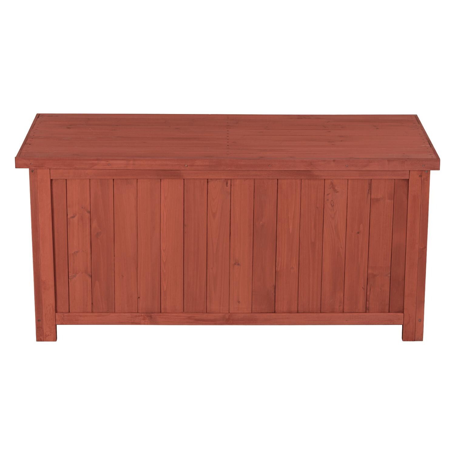 Leisure Season 50 X 22 Wood Outdoor Deck Storage Box - Front View thumbnail