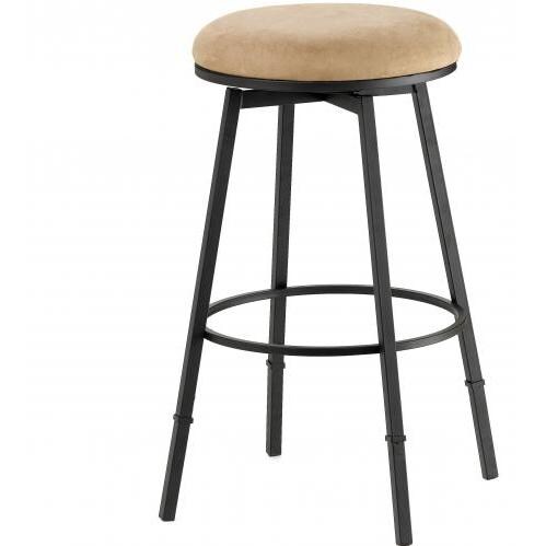 Hillsdale Sanders Adjustable Backless Bar Stool - Matte Black